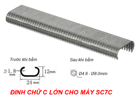 Súng bắn đinh chữ C lớn Meite SC7C