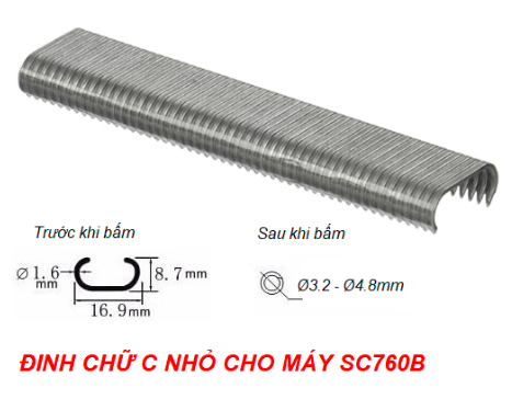 Súng bắn đinh C nhỏ Meite SC760B